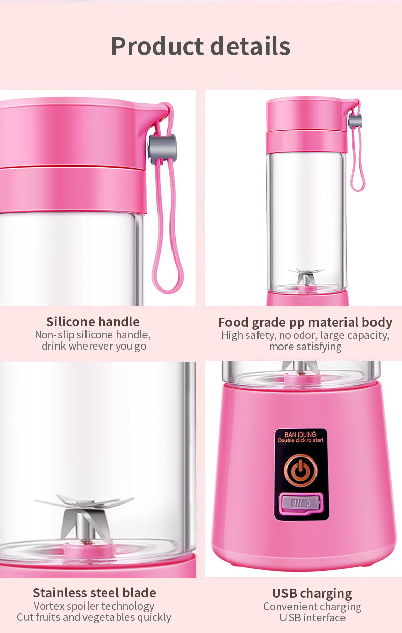 Portable Blender USB Rechargeable 6 blade Juicer Blender